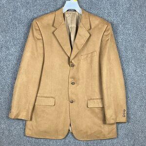Supra Uede‎ Blazer Jacket 42 Regular Men's 100% Polyester Brown Adults